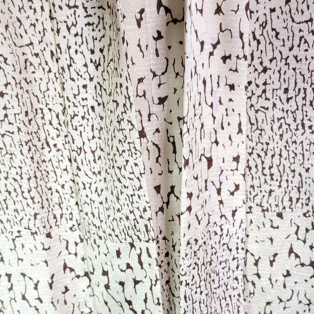 Tan Jay Vintage 80's Animal Print Inspired All Over Print Silky Feel Blouse  8 - Picture 8 of 14